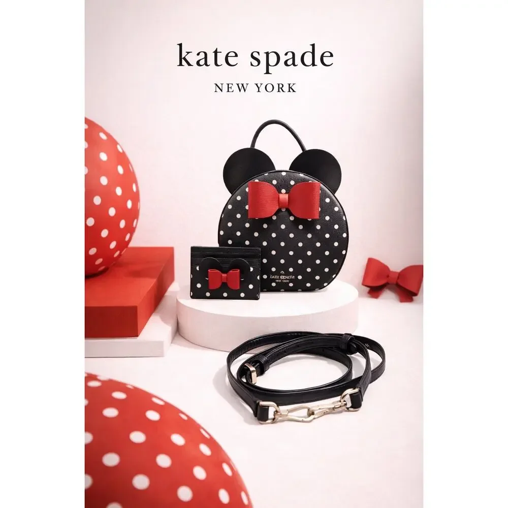 Kate Spade Disney Minnie Mouse Crossbody & Matching Card Holder - Authentic